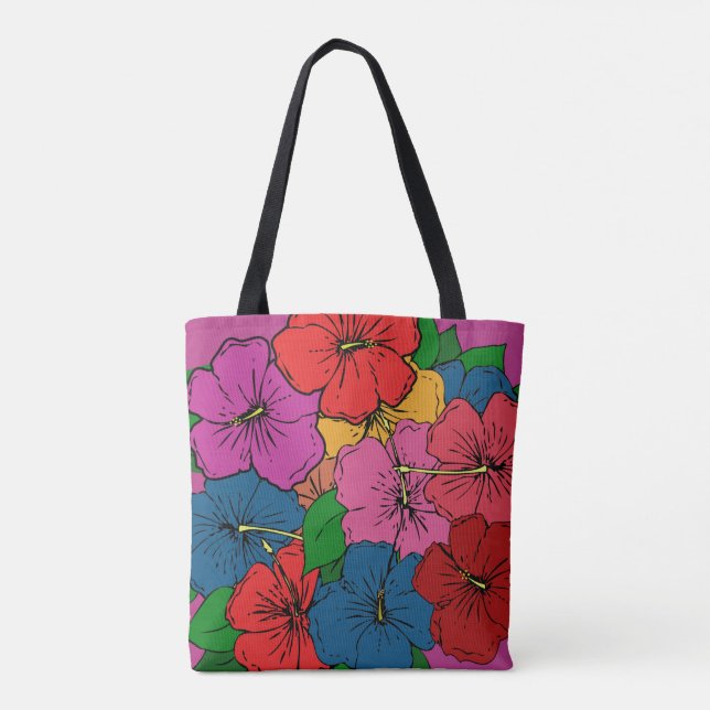 Tote Bag Fleurs d'Hibiscus #5 (Dos)