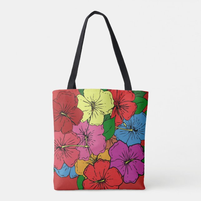 Tote Bag Fleurs d'Hibiscus #6 (Dos)