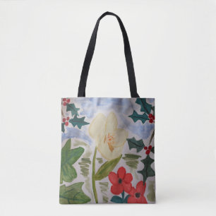 Tote Bag Fleurs d'hiver & Holly