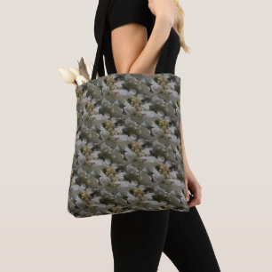 Tote Bag Fleurs d'hortensia à capuchon en dentelle blanche 