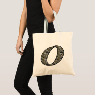 Tote Bag Fleurs d'hortensia à initiale de monogramme O