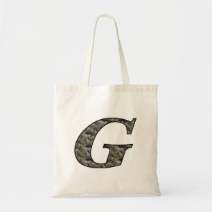 Tote Bag Fleurs d'hydrangea à initiale de monogramme G