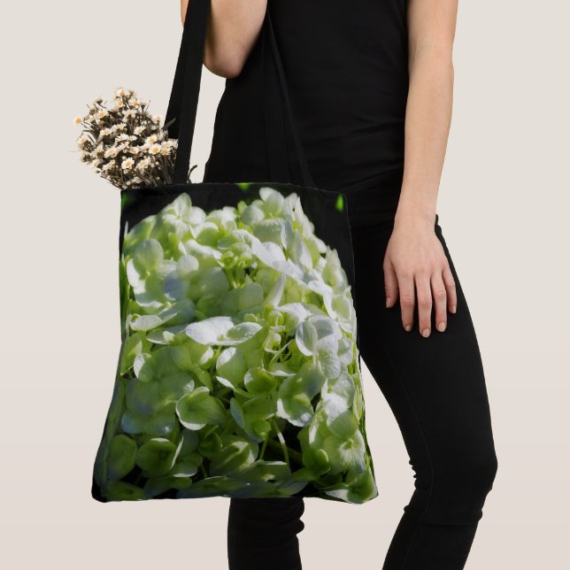 Tote Bag Fleurs d'hydrangées vertes (De près)