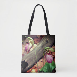 Tote Bag Fleurs d'orchidées de chlipper rose boisé