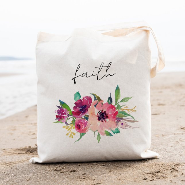 Tote Bag Fleurs Élégantes Demoiselles d'Honneur Personnalis (Créateur téléchargé)