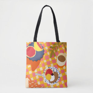 Tote Bag Fleurs et Brunch