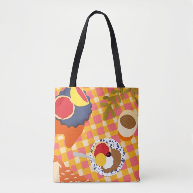 Tote Bag Fleurs et Brunch (Devant)