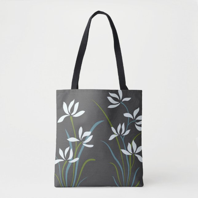 Tote Bag Fleurs et herbe (Devant)