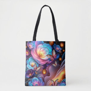 Tote Bag Fleurs et papillons