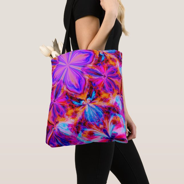 Tote Bag Fleurs et papillons en Abstrait (De près)