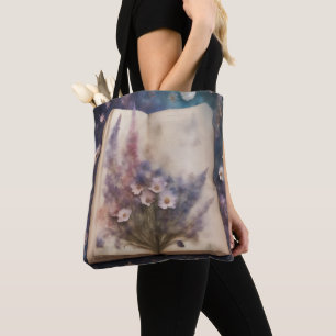 Tote Bag Fleurs fantaisistes poussant d'un livre