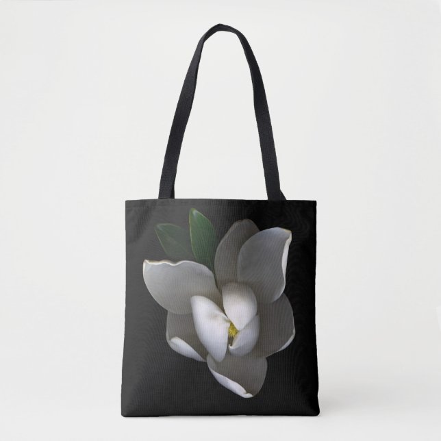 Tote Bag Fleurs | Fleur de Magnolia blanc unique (Devant)
