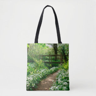 Tote Bag Fleurs Fleurs sauvages blancs en forêt