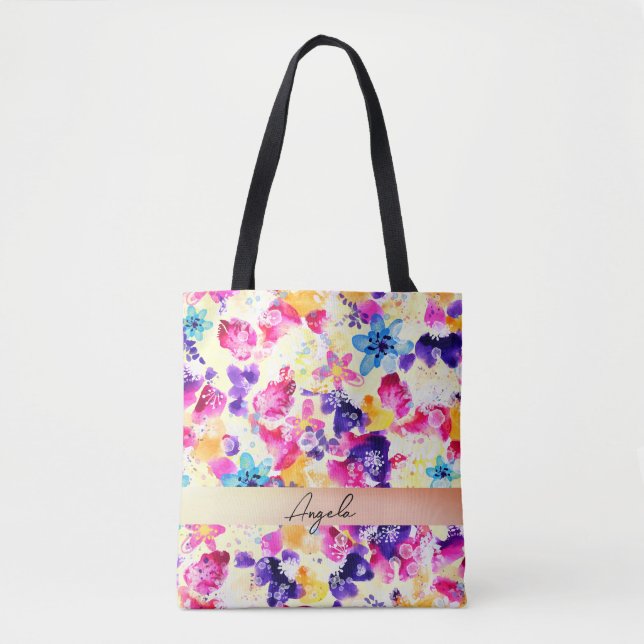 Tote Bag Fleurs fleurs sauvages de chabby Meadow (Devant)