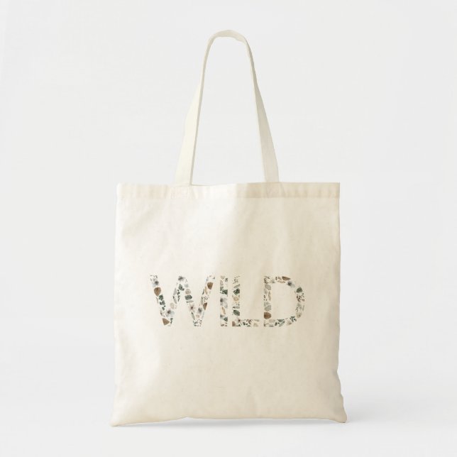 Tote Bag Fleurs florales SAUVAGES Cute tendance Fleurs mode (Devant)