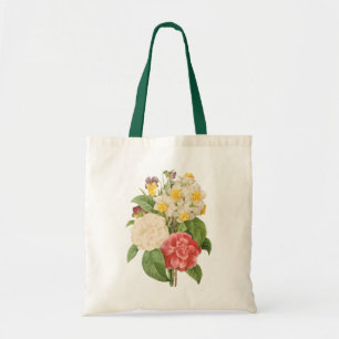 Tote Bag Fleurs Florales Vintage Camélia Jonquilles par Red