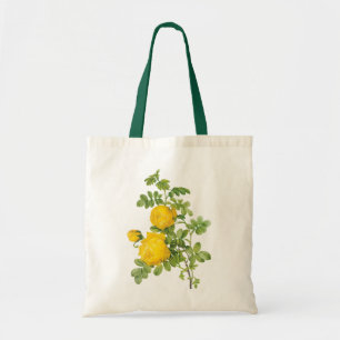 Tote Bag Fleurs Florales Vintage, Roses Jaunes par Redoute