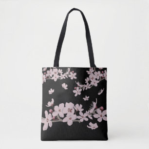 Tote Bag Fleurs flottantes de fleurs de cerisiers