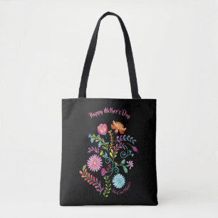Tote Bag Fleurs folkloriques Fête des mères Fourre-tout - A