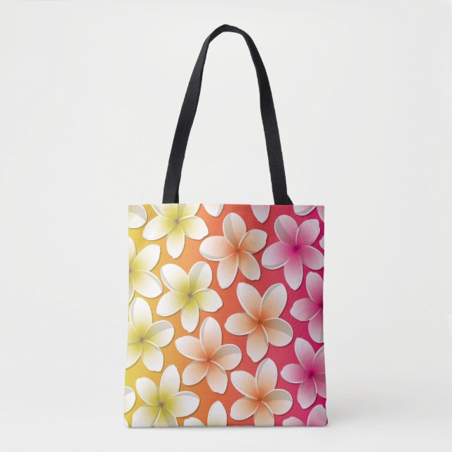 Tote Bag Fleurs frangipani/Plumeria (Devant)