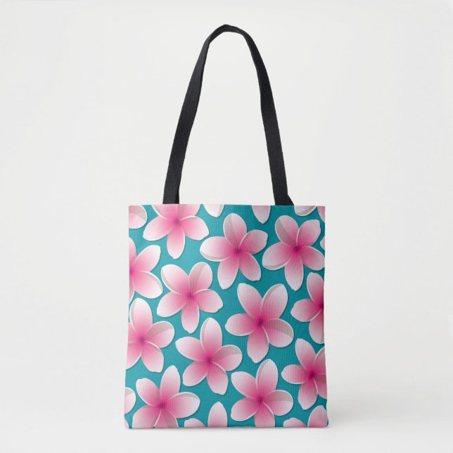 Tote Bag Fleurs frangipani/Plumeria (Devant)