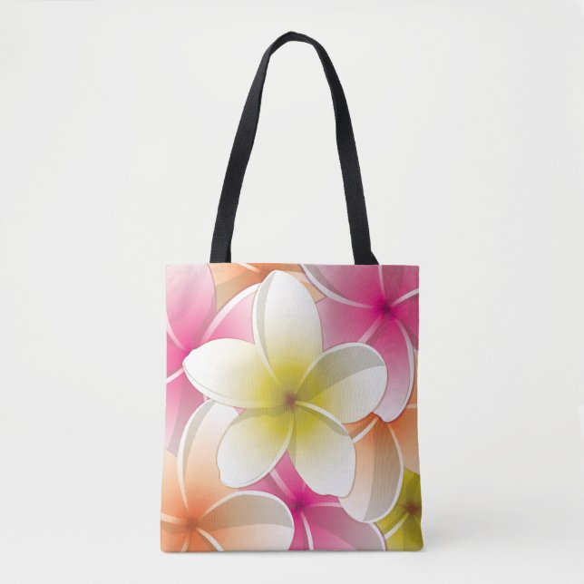 Tote Bag Fleurs frangipani/Plumeria (Devant)