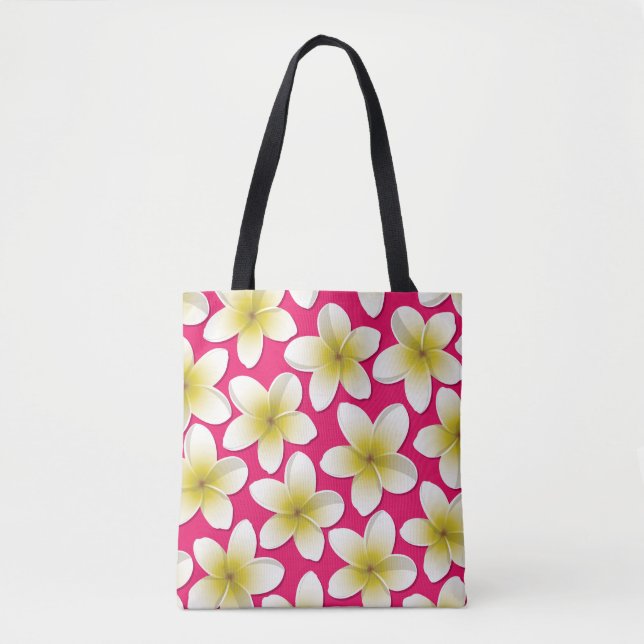 Tote Bag Fleurs frangipani/Plumeria (Devant)