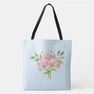 Tote Bag Fleurs Girly de ressort d'aquarelle