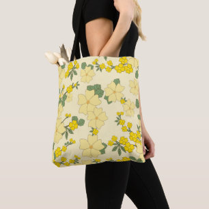 Tote Bag Fleurs Jaunes, Motif Floral, Motif De Fleurs