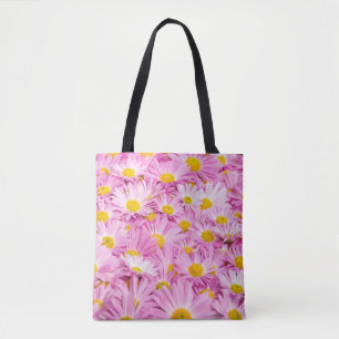 Tote Bag Fleurs Jaunes Roses Arrière - plan sans couture