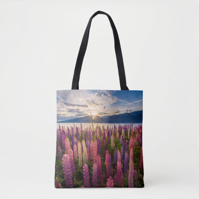 Tote Bag Fleurs | Lupines Nouvelle-Zélande (Devant)