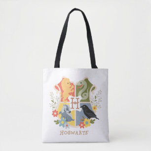 Tote Bag Fleurs Magiques Blason HOGWARTS™
