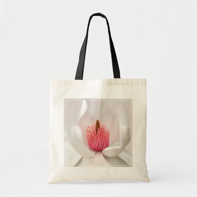 Tote Bag Fleurs | Magnolia blanche (Devant)