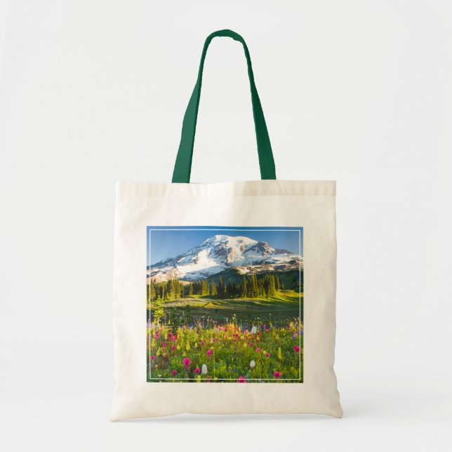 Tote Bag Fleurs | Mt. Rainier Fleurs sauvages (Devant)