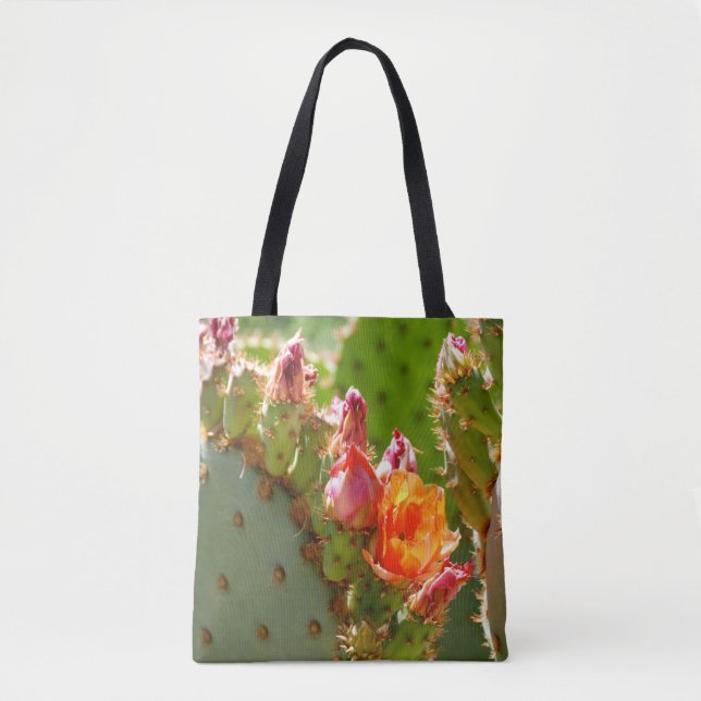 Tote Bag Fleurs oranges de figue de Barbarie (Devant)
