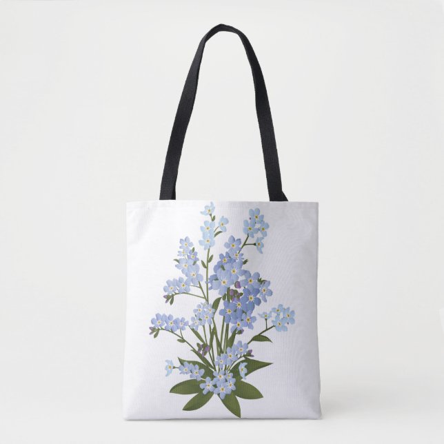 Tote Bag Fleurs, Oubliez-Moi De Ne Pas (Devant)