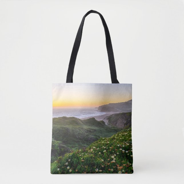 Tote Bag Fleurs | Père Noël Cruz Californie (Devant)