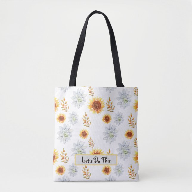 Tote Bag Fleurs pour la rentrée scolaire (Devant)