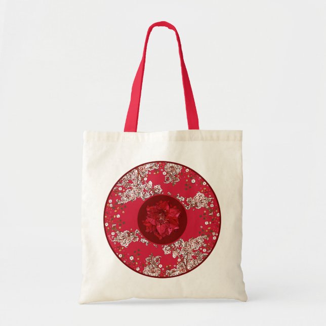 Tote Bag Fleurs pour Noël (Devant)