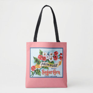 Tote Bag Fleurs Primrose Floral rose Vintage Crate Art