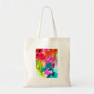 Tote Bag Fleurs printanières aquarelle art abstrait