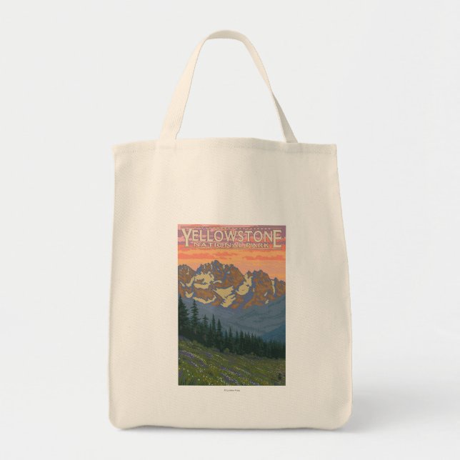 Tote Bag Fleurs printanières - Parc national de Yellowstone (Devant)