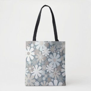 Tote Bag Fleurs rétro 60s les années 70 esthétique motif fl