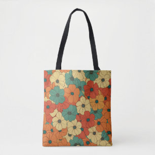 Tote Bag Fleurs rétro des années 1970