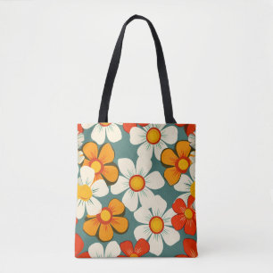 Tote Bag Fleurs rétro des années 1970