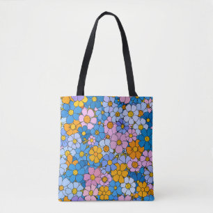 Tote Bag Fleurs rétro des années 1970