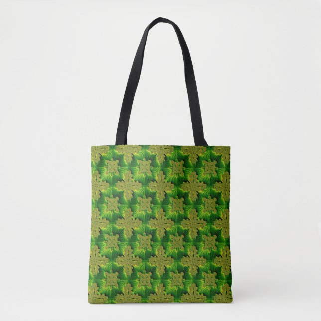 Tote Bag Fleurs rétro en 3D, Artdeco (Devant)