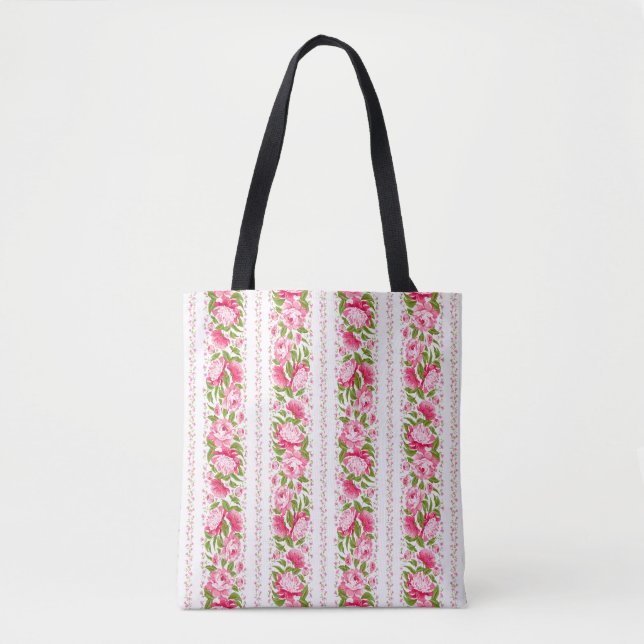 Tote Bag Fleurs roses (Devant)