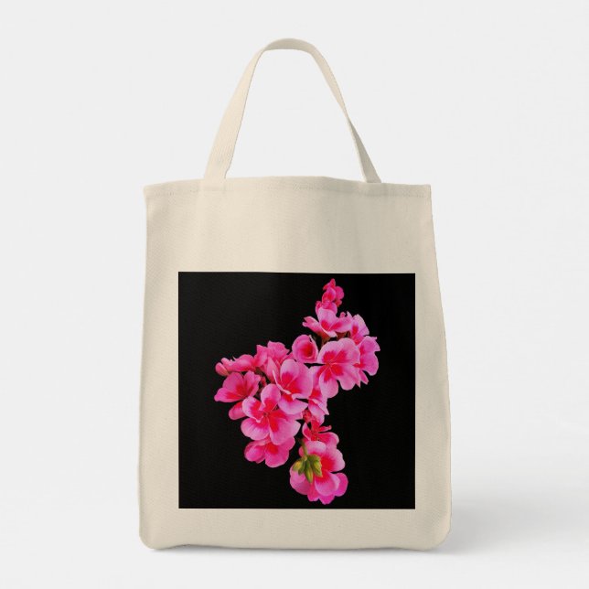 Tote Bag Fleurs roses (Dos)