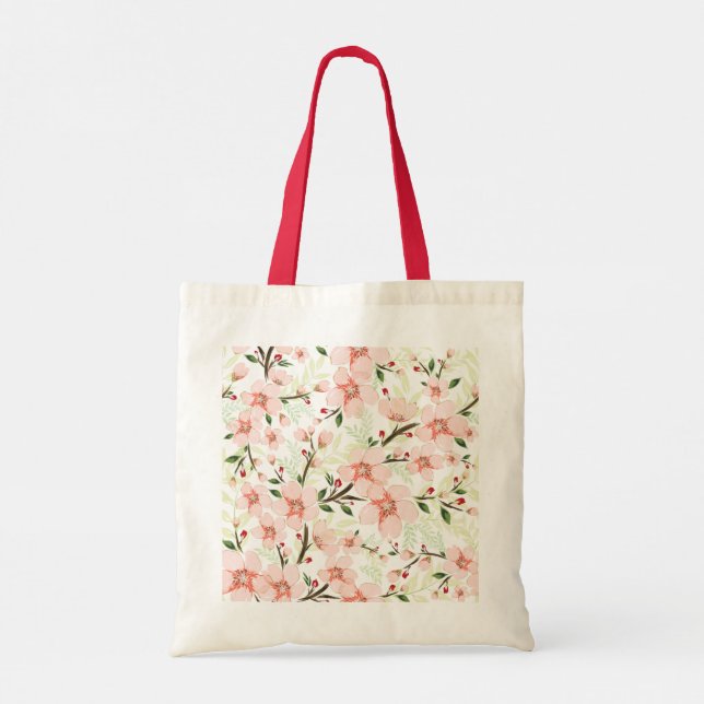 Tote Bag Fleurs roses (Dos)